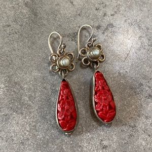 Cinnabar earrings